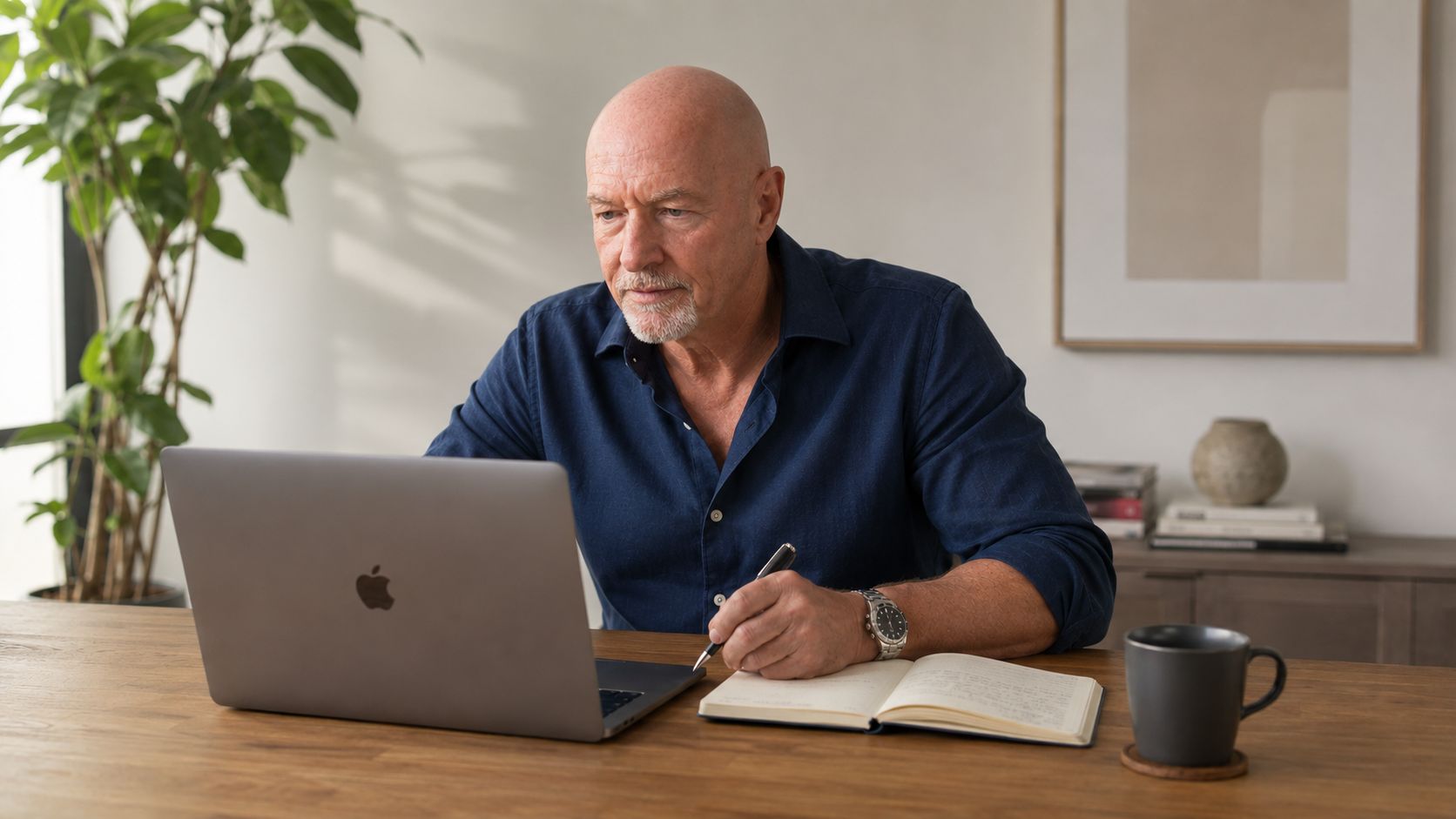 Dirk Bräutigam bei der Tiefenanalyse per Zoom – Frei & Stark Analyse & Plan